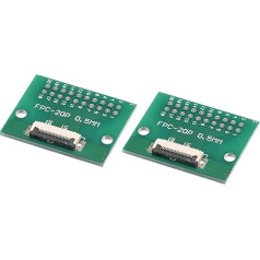 FPC FFC FFC PCB Converter Board 20P 0,5 mm uz sieviešu sānu atpakaļ 1,0 mm uz DIP 2,54 mm LCD 3D printeris kamera DVD TV portatīvie datori audio 2 gab.