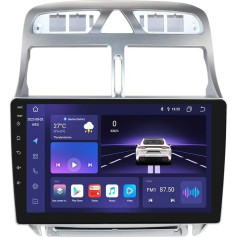 9 collu Android 13 Stereo auto radio Bezvadu CarPlay Android automašīnai Peugeot 307 307CC 307SW 2002-2013 FM RDS Radio GPS WiFi navigācija Bluetooth 8-core Weather Display (4GB+32GB)