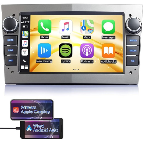 iFreGo 7 collu Android auto radio ar Bluetooth, DAB radio un Carplay, radio Opel Astra, Corsa, Vectra, Zafira, Antara, Meriva, Vivaro, Combo, FM radio, GPS, USB, atpakaļgaitas kamera, WiFi, SWC, 7