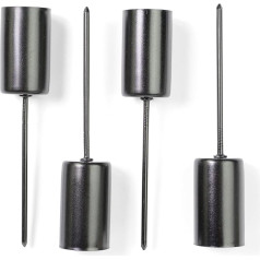 Riffelmacher 10862 - Taper Candle Holder, Metal, 2.3 x 11 cm, Pack of 4, Black, Arrangement, Advent Wreath, Decoration, Christmas