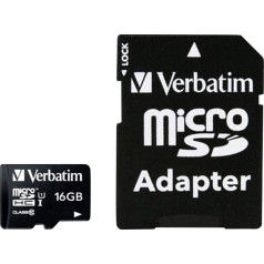 Micro sdhc 16gb class10 uhs-i karte + adapteris