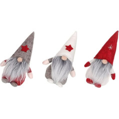 Holibanna Handmade zviedru Ziemassvētku Elf Gnome rotājumi rotājumi Dāvanu zviedru Gnomes Tomte Pack of 3