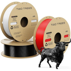 PLA Filament Pro, Hyper PLA ātrgaitas 3D printeru filaments, 1,75 mm, melns, balts, sarkans, 3 kg filamenta, 3D drukas materiāli, izmēru precizitāte +/- 0,03 mm, saderīgs ar lielāko daļu FDM printeru.