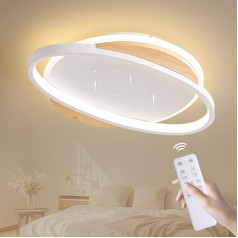 Epochglo LED griestu gaisma, 38 W griestu LED gaisma ar tālvadības pulti, 3000 K - 6500 K, moderns koka bērnu LED griestu apgaismojums guļamistabai, gaitenim, virtuvei, birojam,