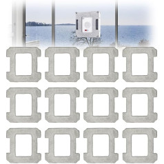 12 tīrīšanas spilventiņu iepakojums Ecovacs Winbot W1/W1 Pro, mikrošķiedras tīrīšanas lupatiņas, saderīgas ar Ecovacs, tīrīšanas lupatiņu rezerves daļas, atkārtoti lietojamas, paredzētas logu putekļu sūcējiem, notīra putekļus un put