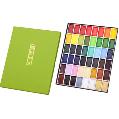 Kuretake Gansai Tambi Japanese Watercolour Paints (48 Colours Set), Watercolour Paint