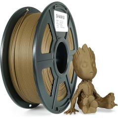 Tumšs riekstkoks, valrieksts, PLA filaments 1,75 mm, valrieksts, 3D printeru filaments ar 30 % īsta koka šķiedras, koka filaments, 1 kg (tumšs riekstkoks, valrieksts)