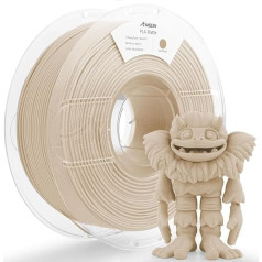 AMOLEN Matēts PLA 3D printeru filaments, matēts PLA filaments, 1,75 mm izmēra precizitāte +/- 0,02 mm, 1 kg spole filamenta 3D printeriem, matēts, smilškrāsas bēšs