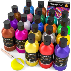 Nicpro Metallic Acrylic Paint Set (8.45oz, 250ml)