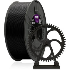 Winkle ABS filaments 1.75mm Jet Black filaments 3D drukāšanai 1000g spole