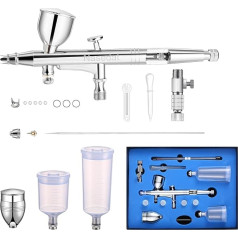 Nasedal Airbrush Kit Dual Action Gravity 5cc 13cc 20cc 40cc šķidruma kauss 0,3 un 0,5 mm adatas rentabls Airbrush Kit Makeup Nail Art Painting Model