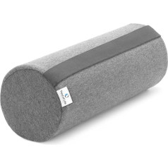 UniROLL kakla rullis 15 x 40 cm | Spilvens kaklam, ceļgaliem un jogai | Ergonomisks atmiņas putu rullis | Apaļš kakla spilvens pret kakla sāpēm | Mazgājams un elpojošs pārvalks
