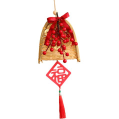 MagiDeal Ķīniešu Jaungada rotājumi Piekariņi Tradicionālās mākslīgās sarkanās ogas Pavasara festivāls Piekaramais ornaments Dzimšanas diena Ieeja Fu raksturs