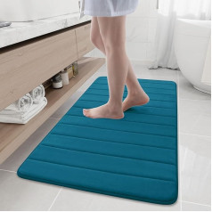 Homaxy Memory Foam vannas istabas paklājs, absorbējošs neslīdošs vannas paklājs, mazgājams vannas paklājs - 61 x 120 cm, zils