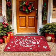 LuxUrux Welcome Mats paklājiņš no kokosšķiedras, ar izturīgu PVC pamatni, dabīgā krāsā, izmērs lietošanai iekštelpās un ārpus telpām (61 x 91 cm, 500-5)