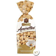 Gadeschi Amarettini (1 x 200 g) | Itāļu konditorejas izstrādājumi no aprikožu kodoliem | Kafijas konditorejas izstrādājumi | 200 g cepumu Amarettini