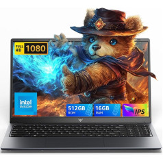 ACEMAGIC 15,6 collu FHD klēpjdators - In-tel četrkodolu N-97 procesors līdz 3,6 GHz (Beat N-95), 16 GB DDR4, 512 GB SSD piezīmjdators, atbalsta WiFi 5, BT5.0, 3 x USB 3.2, 5000 mAh