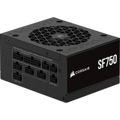 CORSAIR SF750 (2024) Pilnībā modulārs zema trokšņa līmeņa 80 Plus Platinum ATX barošanas bloks - ATX 3.1 saderīgs - PCIe 5.1 saderīgs - iekļauts SFX uz ATX stiprinājums - melns