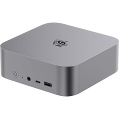 Beelink Mini PC SER8, AMD Ryzen 7 8745HS (8C/16T, līdz 4,9 GHz), 24 GB DDR5, 1 TB M.2 PCIe4.0 SSD, 4K trīskāršs displejs, USB4, HDMI, DP1.4, BT5.2, WiFi6, 2,5G LAN, mini spēļu dators