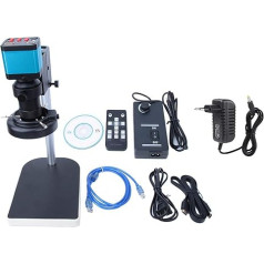 Digitālais mikroskops 14MP HDMI augstas izšķirtspējas laboratorijas rokas digitālais mikroskops USB C-mount mikroskopa kameras adapteris (ES kontaktdakša)