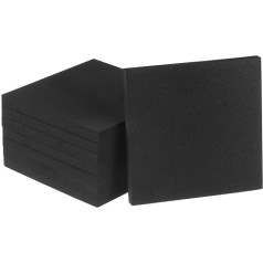 QUARKZMAN 8 gabali gumijas spilventiņi, 1/2 collas biezi x 6 collas gari, kvadrātveida neoprēna putuplasta plāksnes, neslīdošas, pretslīdes, pretsvīdes, troksni absorbējošas
