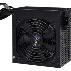 AeroCool Integrator Mod Xt 750W barošanas bloks, daļēji modulārs, 80 Plus Bronze, līdz 85% efektivitātes, 12 cm melns ventilators, paredzēts spēlētājiem un sistēmu integratoriem - melns