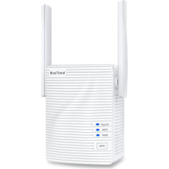 BrosTrend 1200 Mbit/s WLAN atkārtotājs Wi-Fi pastiprinātājs mājai, pārklājums līdz 110 m², vienkārša uzstādīšana, darbojas ar visiem WLAN maršrutētājiem