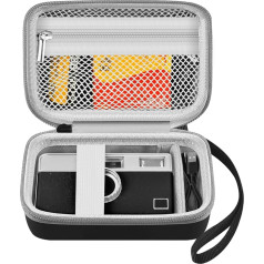 Leayjeen digitālo kameru futrālis ZORNIK/AGFA PHOTO/Snap Touch & KODAK Printomatic/Smile, EVA cieta apvalka aizsargkonstrukcija (tikai futrālis), melns, melns, moderns, melns, moderns