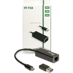 Inter-Tech Argus IT-732 USB-C Gigabit Ethernet LAN adapteris