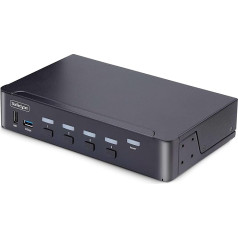 StarTech.com 4-Port 8K KVM Switch DisplayPort 1.4, 8K 60Hz / 4K 144Hz, DP 1.4, 2X USB 3.0 Ports, 4X USB 2.0 HID Ports, KVM DisplayPort Switch, Button & Hotkey, MST (D86A2-4-PORT-8K-KVM)