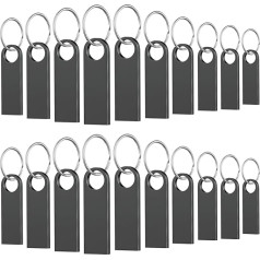 WOOOLKEN Metāla USB zibatmiņas 4GB, 20 gab., ūdensizturīga 2.0 mini USB zibatmiņas 4GB, daudzkrāsaina, 20 gab., klēpjdatoram, datoram, TV, automašīnai