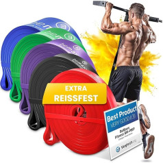 Fitnesa josla uzvilkt pretestības joslu, pull-up atbalsts + mācību e-grāmata - Uzvilkšanas pretestības josla | Mājas trenažieru zāles aprīkojums: Sporta josla pullup dip bar pull-up josla, kalisterapija kultūrisms apmācības josla.