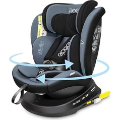 Reecle 360° rotējošs i-Size bērnu sēdeklītis ar ISOFIX 40-150 cm (0-36 kg), no dzimšanas līdz 12 gadiem, ECE R129