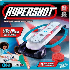 Hypershot Elektronisches Tischhockey-Spiel, 5 spēles 1, Musik, Lichter und Geräusche, ab 8 Jahren, für 1 bis 2 Spieler, Brettspiele für Kinder