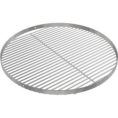 GriHero Nerūsējošā tērauda apaļais cepšanas režģis grozāmajam grilam, diametrs 60 cm, grilēšanas režģis ar 3 stiprinājuma caurumiem grozāmajam grilam (4 izmēri: Diametrs 50 cm, 60 cm, 70 cm, 80 cm, 80