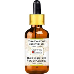 Greenwood Essential Natural Pure Calamus Essential Oil (Acorus Calamus) со стеклянной пипеткой Natural Pure Therapeutic Quality Steam Distilled 30 ml (1 oz)