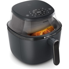 Philips Airfryer 3000 sērijas 6,2 l, skatu logs, 16-in-1 gaisa fritētājs, RapidAir Plus tehnoloģija, mazāk tauku, HomeID recepšu lietotne, viegla tīrīšana (NA330/00)