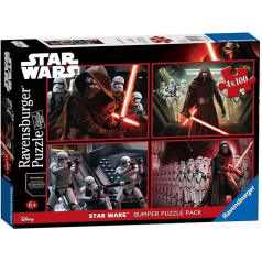 Debenhams Star Wars Kids Episode Vii 4X 100 gabaliņu puzle Bumper Pack