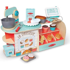 Melissa & Doug La Patisserie Bakery Wooden (39 gabaliņi) | Koka rotaļlieta bērniem | Rotaļlieta | Montessori rotaļlieta | 3+ | Dāvana zēniem vai meitenēm | FSC sertificēti materiāli