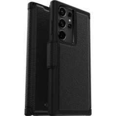 OtterBox Strada Hülle für SLICKSHOES, izturīgs, izturīgs, Premium Lederfolio mit zwei Kartenhaltern, 3x getestet nach Militärstandard, Schwarz