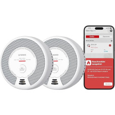 X-Sense dūmu un oglekļa monoksīda detektors ar WiFi un nomaināmu akumulatoru, dūmu detektors 