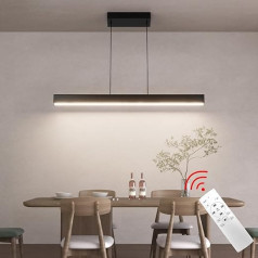 Coinmit LED piekaramā gaisma, 24 W, piekaramā gaisma ar tālvadības pulti, 3000 K - 6000 K, trīs krāsu temperatūras regulēšana, moderna piekaramā gaisma viesistabai, guļamistabai, garums 80 cm, melna krāsa