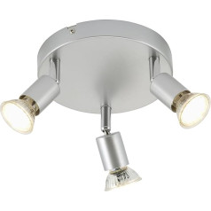 Briloner lampa, starmeši, rezultātā Spots, Griestu Lights Guļamistaba, Metāla GU10, 3 W, Titanfarbig