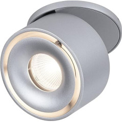Paulmann Spircle 93374 LED padziļinājumā iebūvēta lampa 78 mm, ieskaitot 1 x 8,0 W Warm White Chrome Matt Aluminium apgaismojuma sistēmu 3000 K