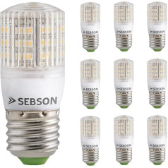 SEBSON® 10 x E27 3W LED, silti balta, 25W spuldze, 240lm, 160º gaismas leņķis