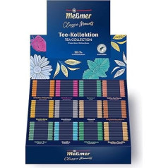 Meßmer Collection Box | 12 populārākie tējas veidi 180 tējas maisiņos | Tagad ar augstas kvalitātes Banderolu | Ideāla tējas dāvana | Zāļu tēja, melnā, zaļā un augļu tēja