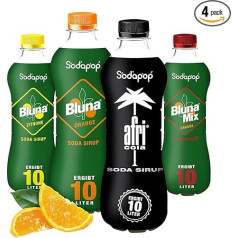 Sodapop BLUNA & AFRI sīrupa komplekts, kolas apelsīnu, kolas, apelsīnu, citronu, apelsīnu, citronu