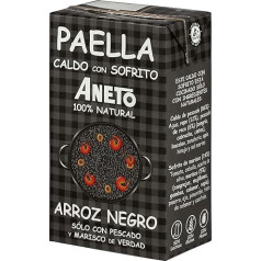 Aneto Caldo Para Arroz Negro - juodųjų ryžių sultinys, 1 pakuotė (1 x 1 litras)