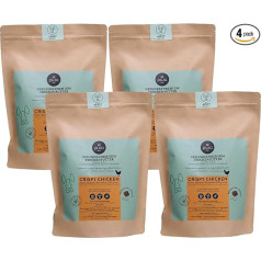 PUJA Premium Dry Food Crispy Chicken for Dogs 4 x 1 kg - Augsta saderība ar daudz vistas gaļas, banānu, kartupeļu un timiāna - atkārtoti aizvākojams maisiņš su kārumiem