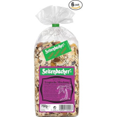 Seitenbacher Muesli Tropical Mix I Pilngraudu I Eksotiskais I Daudz augļu I (1 x 750 g) (6 gab.) (6 gab. iepakojumā)